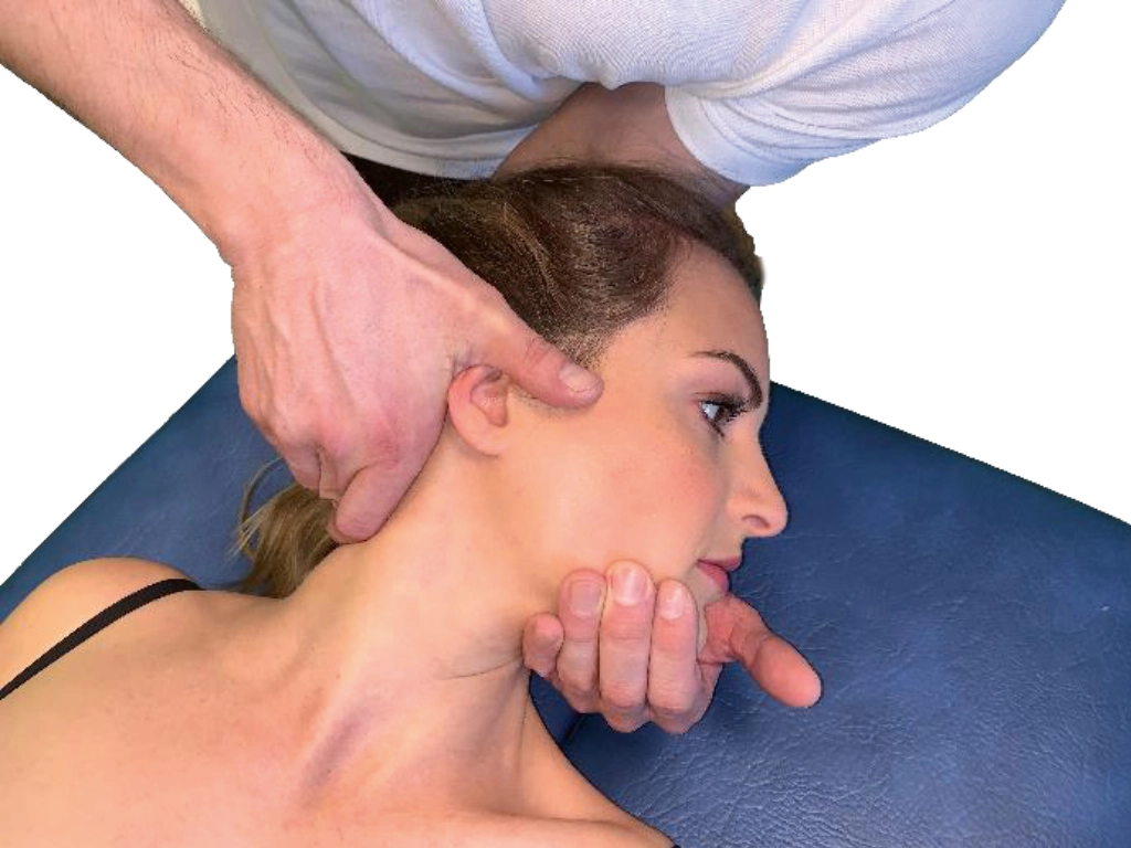 Chiropraktische Behandlung Kopf und Kinnbereich